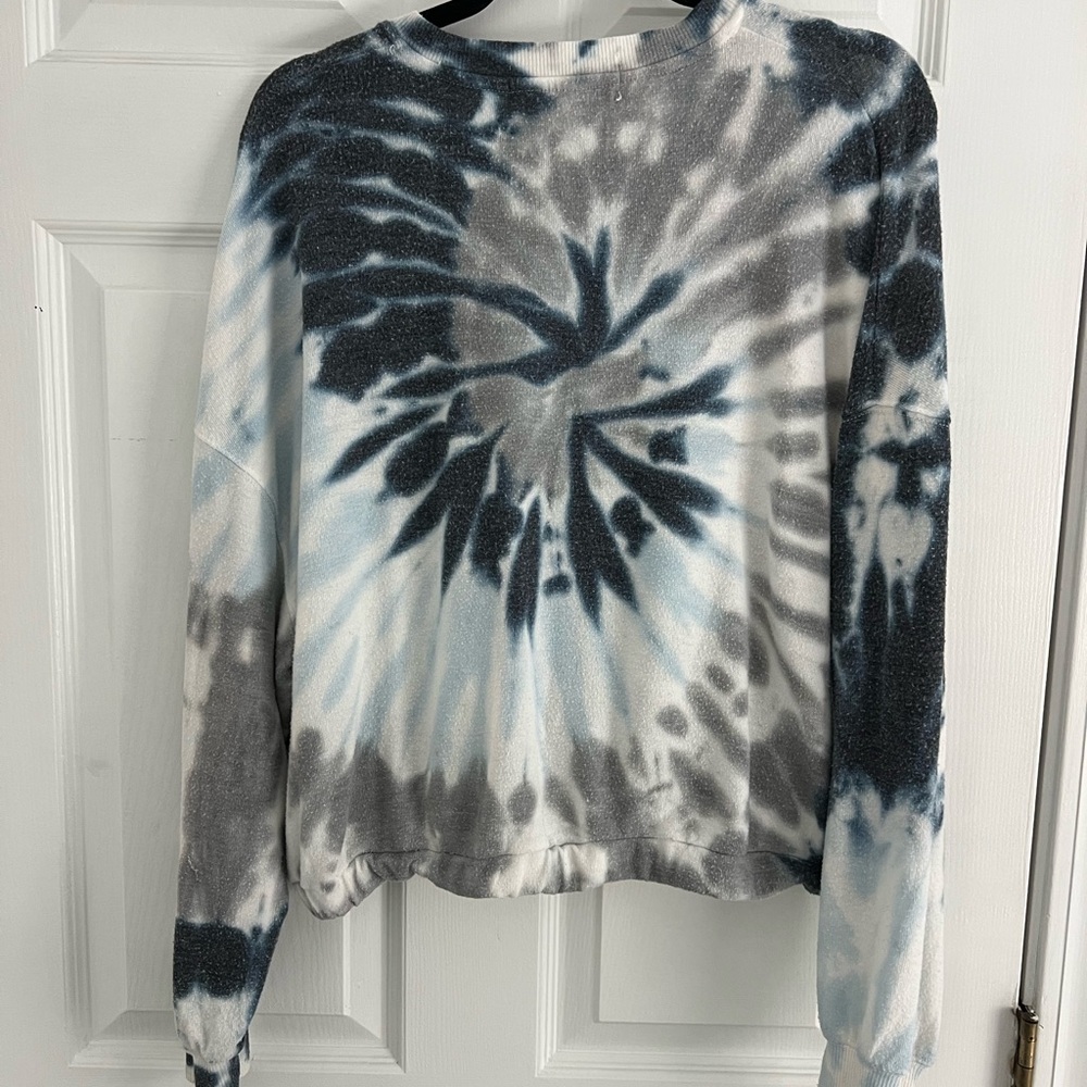 Vintage Havana Tie-Dye Sweater - Blue, Gray, White